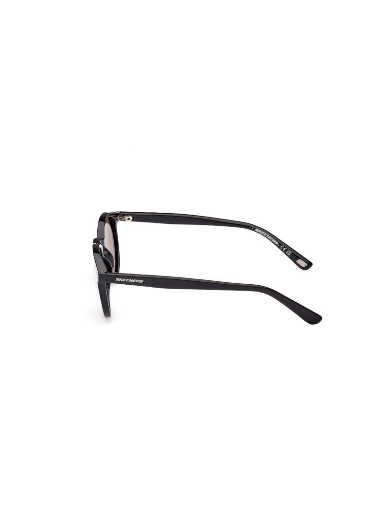 SKECHERS Men's Polarized Round Shape Plastic Sunglasses SE627501H48 - Lens Size: 48 Mm - Shiny Black - Image 4